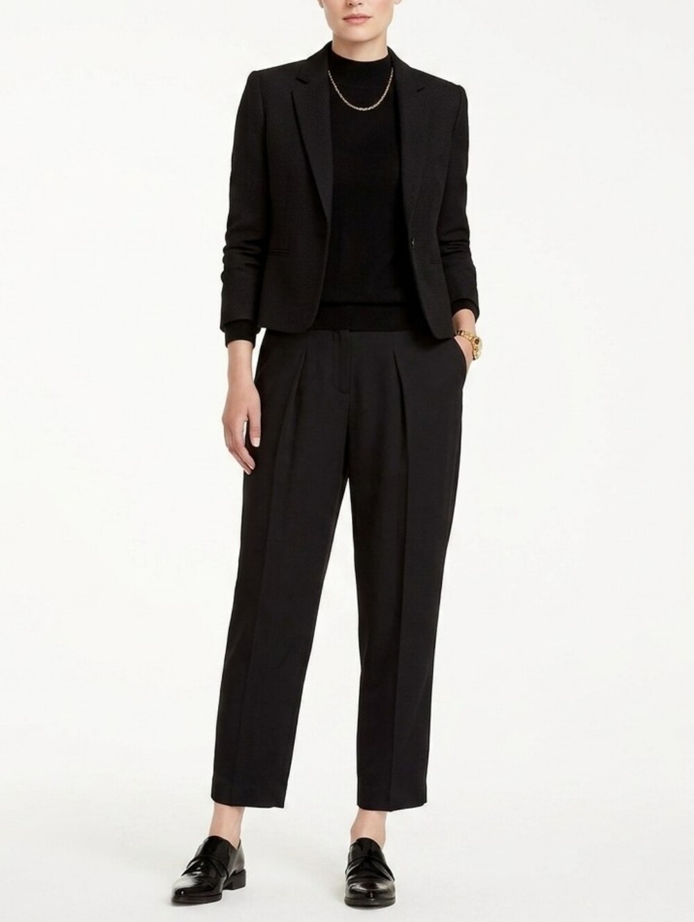 THEORY Factus Posay Black High Rise Pleated Pants Women's Size 6